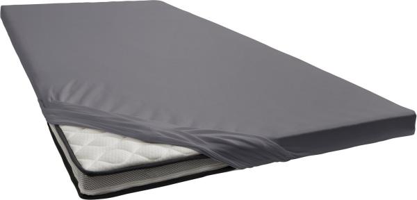 Estella Zwirnjersey Spannbetttuch für Boxspring Topper 180-200x200x7 cm schiefer (905)
