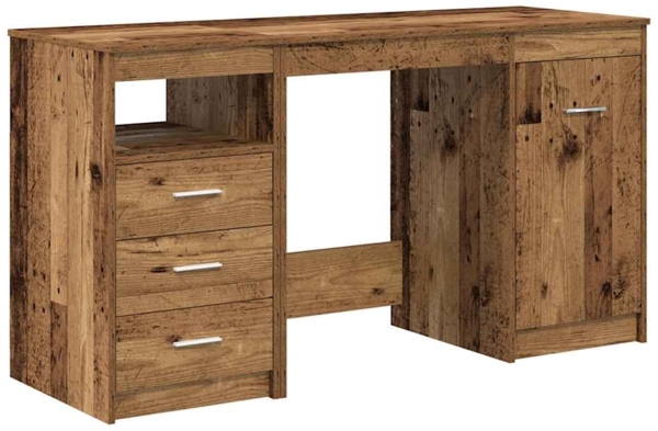vidaXL Schreibtisch mit Unterschrank Altholz Holzwerkstoff 3328551