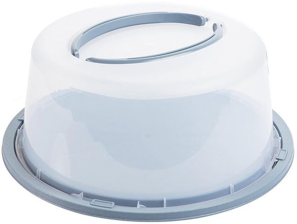 WestCraft Kuchentransportbox Tortenglocke Kuchen-Transportbox Tortenständer mit Deckel + Tragegriff, BPA-freier Kunststoff, (2-tlg), 34 cm Kuchen Transport mit Klickverschluss für Feier, Cathering usw.