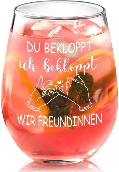 Joymaking Beste Freundin Geschenk Weinglas lustige Geschenkideen 15oz