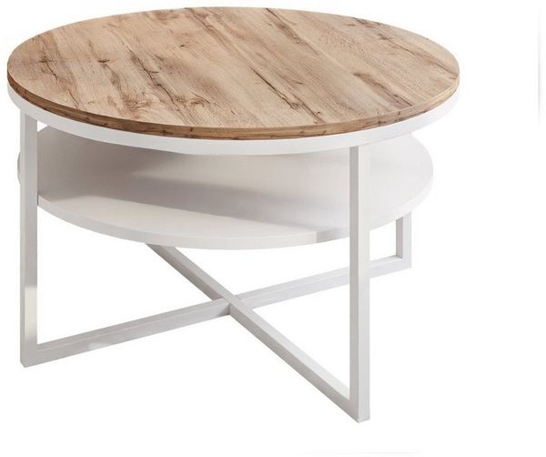 Lookway Couchtisch CIRI-X LOFT mit Ablage (1 Tisch), Durchmesser: ⌀ 70 cm