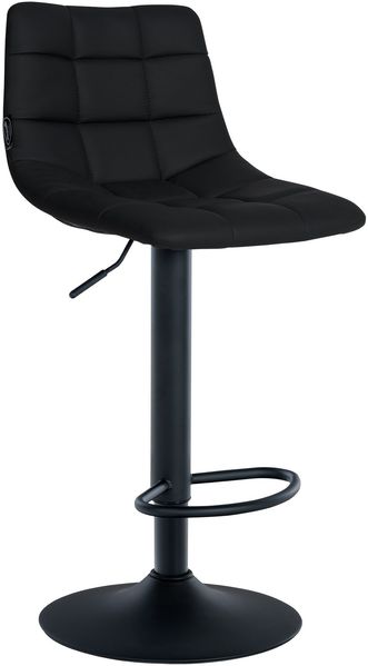 Barhocker DUBAI - Schwarz, Kunstleder, Schwarz Barhocker mit Lehne Barstuhl Tresenhocker Tresenstuhl Kneipenhocker Kneipenstuhl