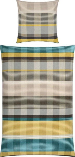 Erwin Müller Bettwäsche Bettwäsche Mix & Match "Karo", Biber, Karo Bild 1