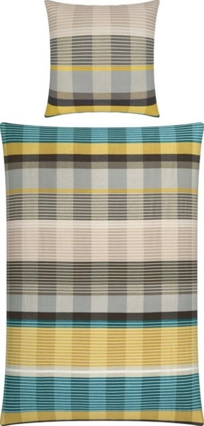 Erwin Müller Bettwäsche Bettwäsche Mix & Match "Karo", Biber, Karo Bild 4
