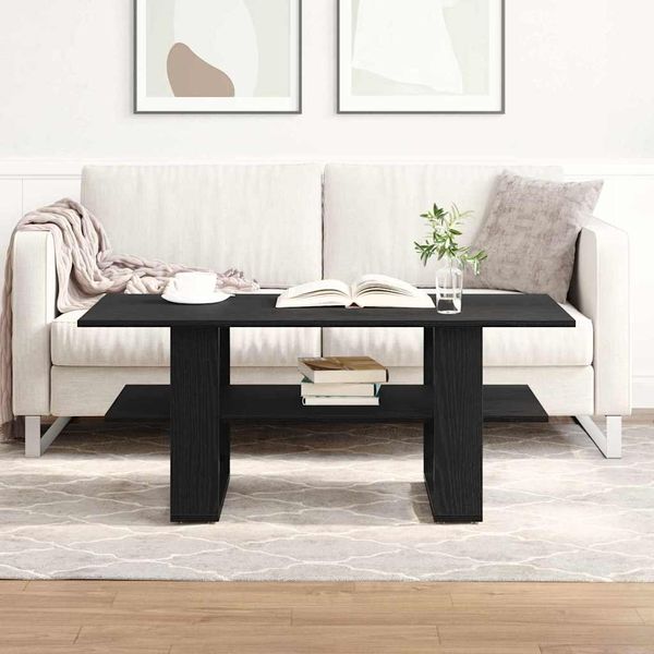 vidaXL Couchtisch Schwarz Eichen-Optik 102 x 55 x 42 cm Holzwerkstoff 862432