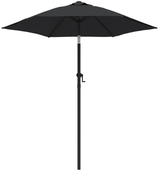 vidaXL Sonnenschirm Schwarz 200 x 224 cm Aluminium 47210