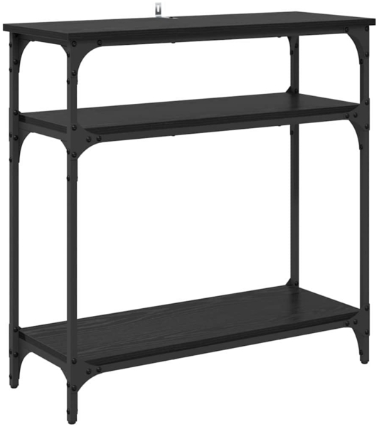 vidaXL Konsolentisch mit Regal Schwarz Eichen-Optik 75 x 29 x 75 cm 882204