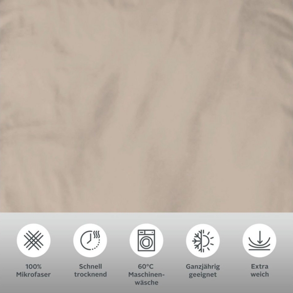my home Bettwäsche Desner, Microfaser, 2 teilig, Premium Qualität, 100 % Polyester, sehr weich, uni, ab 135x200 cm Bild 2