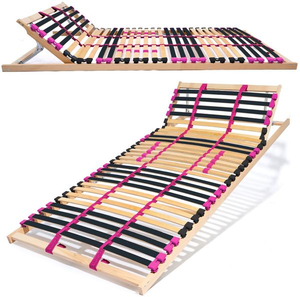 Coemo Lattenrost PINK DREAM 70x200 cm Kopfteil Härtegrad verstellbar 28 Leisten