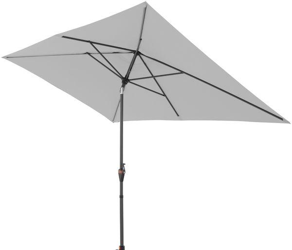 Doppler Mittelstockschirm "myZONE 300x200" Auto-Tilt, hellgrau, 300 x 200 cm