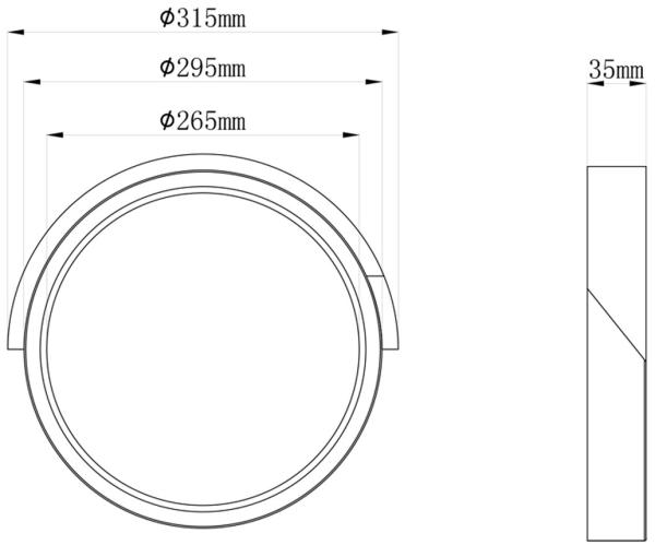 LED Deckenleuchte JANO rund Weiß mit Holz, 3 Stufen Dimmer, Ø31cm Bild 9