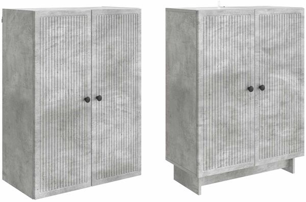 vidaXL Schrankset 2 pcs Betongrau 66 x 34,5 x 90 cm Holzwerkstoff 3416361 Bild 3