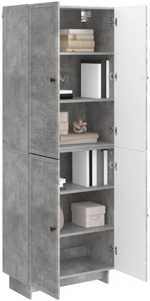 vidaXL Schrankset 2 pcs Betongrau 66 x 34,5 x 90 cm Holzwerkstoff 3416361 Bild 2