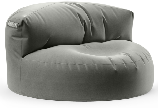 Green Bean® Sitzsack Sofa mit Füllmaterial - Lounge im Sitzsack-Design 90x50cm mit ergonomischer Rückenlehne & waschbarem Bezug - Indoor und Outdoor geeignet in Grau