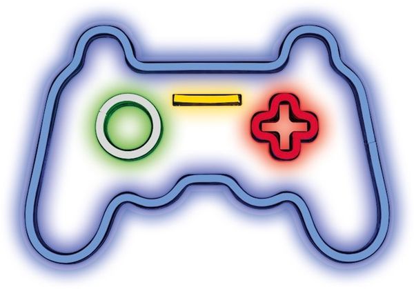 Forever Light FPNE03X Nachtlicht Neon PLEXI LED GAMEPAD Leuchtschild LED Zeichen Mehrfarbig
