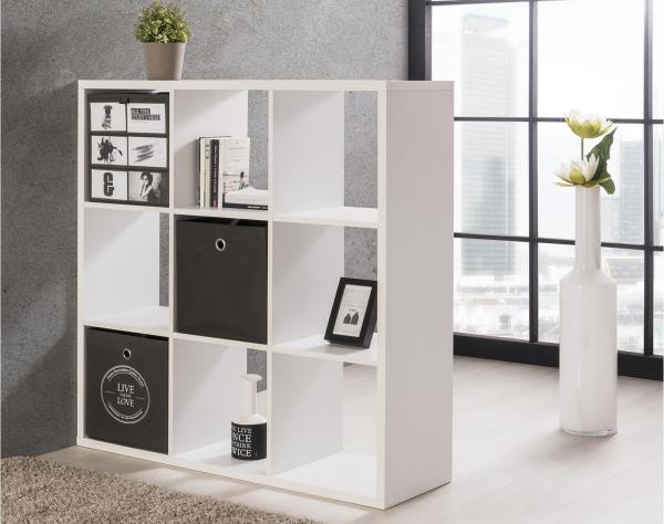 Regal "Mareen II" Weiß, ca. 107 x 107 x 33 cm