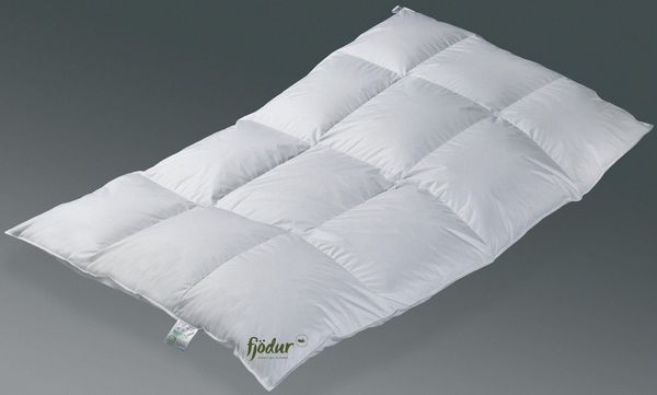 fjödur Federbettdecke Fabiennes Basic, Bettdecken für Winter, Decke, Füllung: 85% Federn, 15% Daunen, Bezug: 100% Baumwolle, Bettdecke 135x200 cm, allergiker geeignet (für Hausstauballergiker)