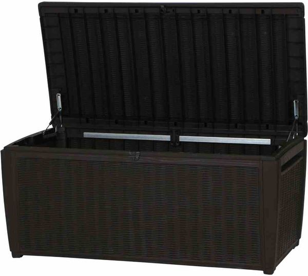Kissenbox Rattanoptik Sumatra, mocca ca. 145x73x64 cm, Kunststoffgeflecht Bild 6