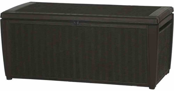 Kissenbox Rattanoptik Sumatra, mocca ca. 145x73x64 cm, Kunststoffgeflecht