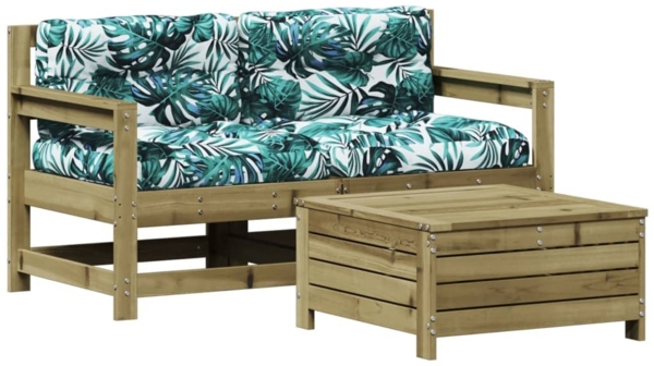 vidaXL 3-tlg. Garten-Lounge-Set mit Kissen Kiefernholz Imprägniert 3250767