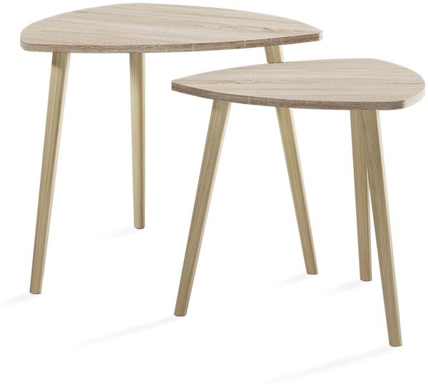 Couchtisch Twino Sonoma 60 x 50 cm 2er Set Vicco