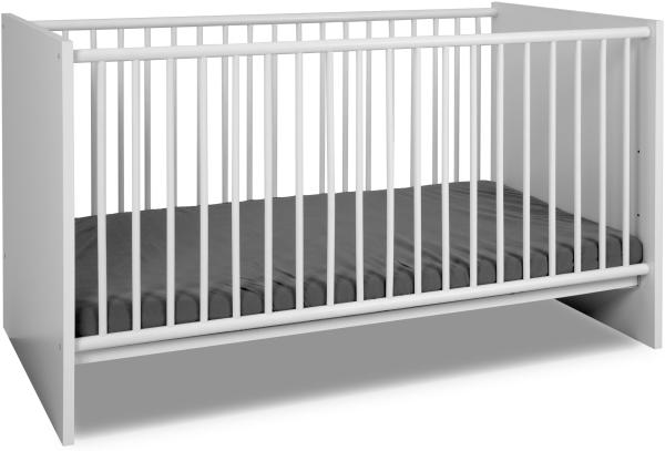 Babybett >Image< 3-fach höhenverstellbare Liegefläche, Weiß - 143,5x83x78cm (BxHxT)