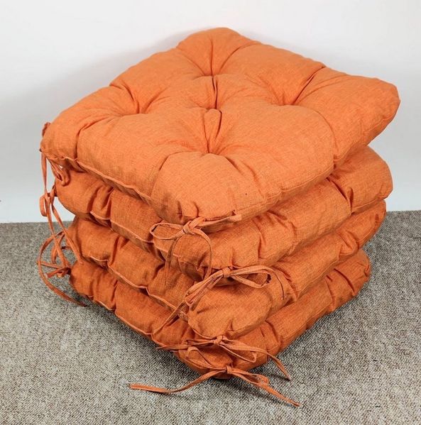 Rattani Sitzkissen 4x Stuhlkissen / Sitzkissen Klara Colore arancione (orange)