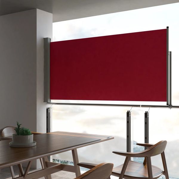 vidaXL Ausziehbare Seitenmarkise 120x300 cm Rot 48345