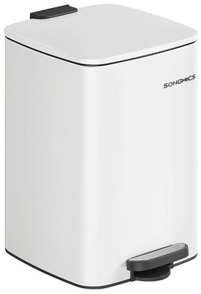 Songmics Mülleimer Küche, 20/30 Liter Abfalleimer, Tretmülleimer, Stahl, mit Inneneimer, Softclose, Offenhaltefunktion, wolkenweiß LTBDE593W02 Bild 4