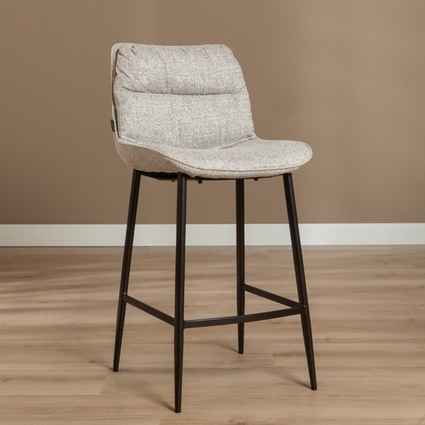 Bronx71 Barhocker Trevi Stoff offwhite/braun 68 cm