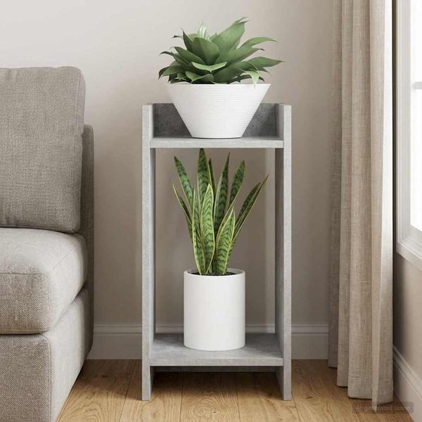 vidaXL Pflanzenständer Betongrau 30 x 30 x 60 cm Holzwerkstoff 899600