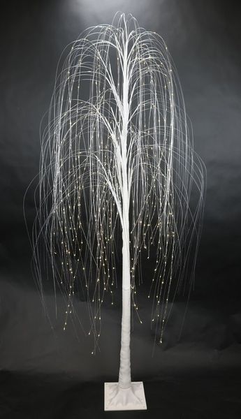 I.GE.A. Künstlicher Weihnachtsbaum LED Baum Lichterbaum, mit 400 LEDs Beleuchtung Weidenbaum-Optik Kunstbaum Weihnachtsdeko