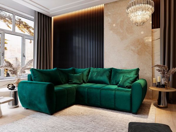 Masseno Ecksofa MADISON mit Schlaffunktion L-Form, Sofa mit Bettkasten