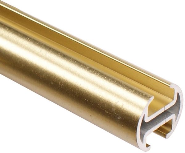 iso-design Gardinenstange Innenlauf 20 mm 1-läufig Endstück Kappe Wandabstand 8 cm, Ø 20 mm, 1-läufig, Fixmaß, mit Bohren, Aluminium