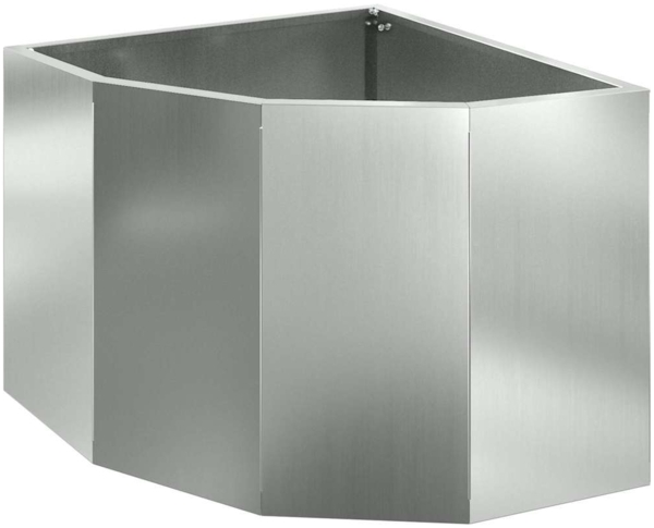vidaXL Eckpflanzer Silber 45 x 45 x 35 cm Verzinkter Stahl 883652