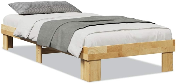 vidaXL Massivholzbett ohne Matratze 90x200 cm Eichenholz 851948