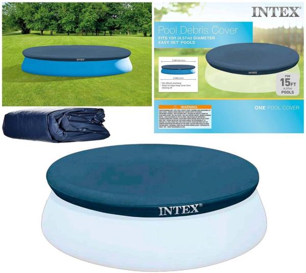 Intex Poolplane rund, Polyethylen blau, 457 cm