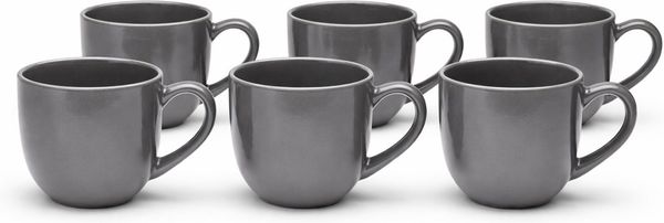 van Well Tasse Kaffee-Obertasse 200 ml Malmö, 6 Stück, 6-tlg, Steingut, spülmaschinen- und mikrowellengeeignet