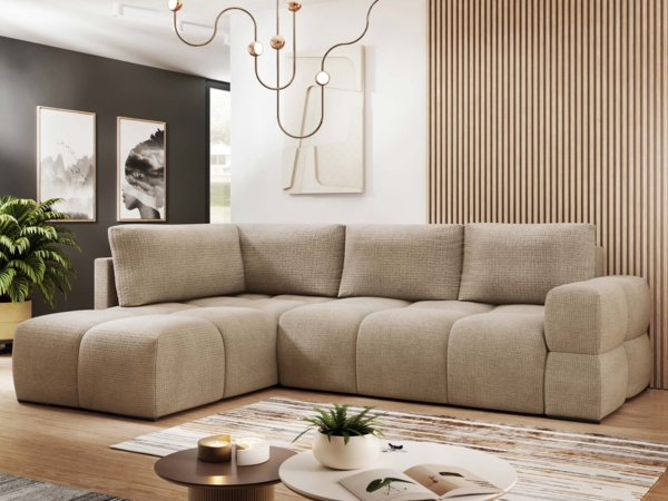 Ecksofa Tawini (Farbe: Artico Beige)