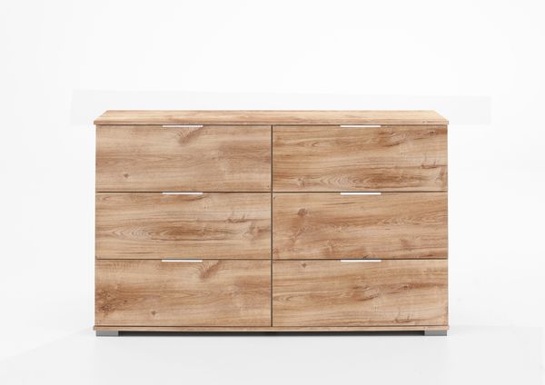 Schubkastenkommode >Easy Plus< (BxHxT: 130x83x41 cm) in Plankeneiche