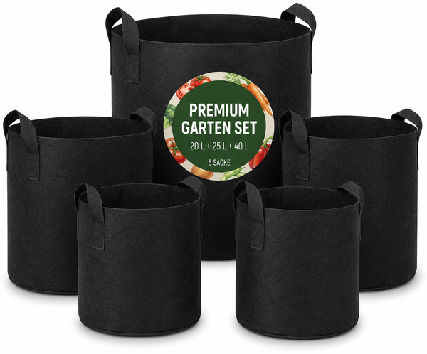 Pflanzsäcke Set Schwarz