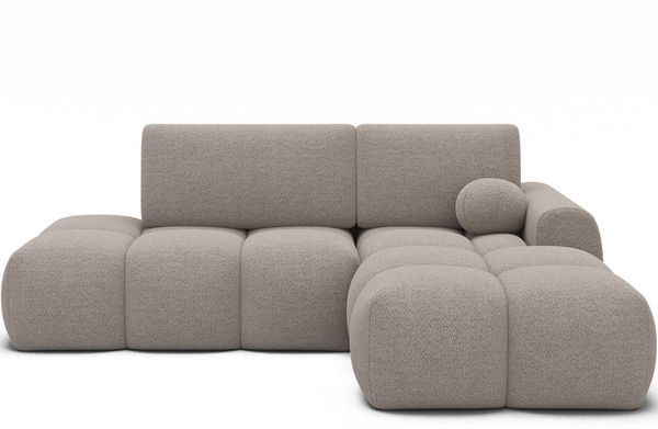 Lukas Möbel Ecksofa Ecksofa Vittario mit Bettkasten Schlaffunktion in Bubble Design, mit Bettfunktion und Stauraum in Bubble-Optik