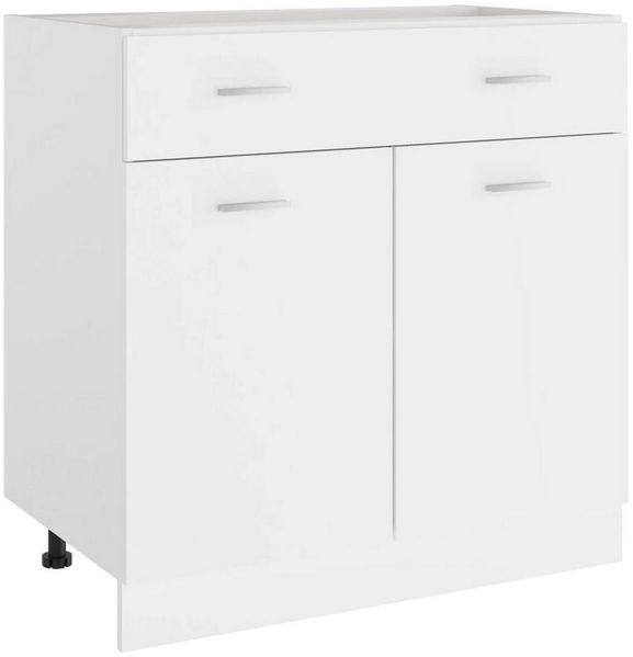 DOTMALL Auszugsunterschrank Schubunterschrank Lyon Weiß 80x46x81,5 cm Holzwerkstoff