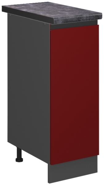 Apothekerschrank R-Line Rot 30 cm J-Shape, AP Anthrazit Vicco