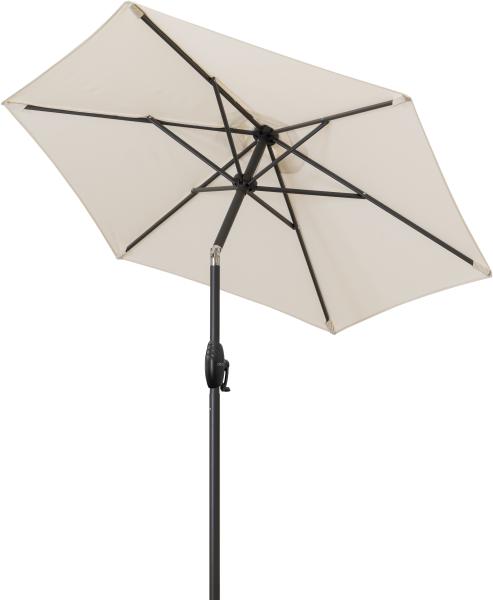 Derby Sonnenschirm / Kurbelschirm "Basic Lift neo 180" mit Höhenverstellung, natur, 180 cm