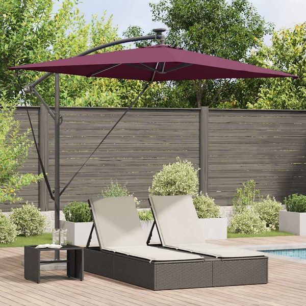 vidaXL Sonnenschirm Bordeauxrot 294 x 200 x 270 cm 42003397