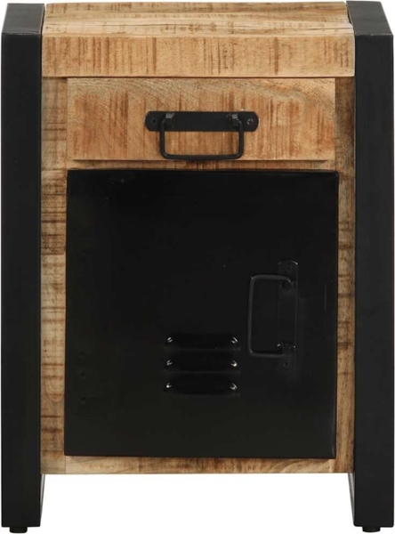 vidaXL Nachttisch 40x30x50 cm Raues Mango-Massivholz 4013559