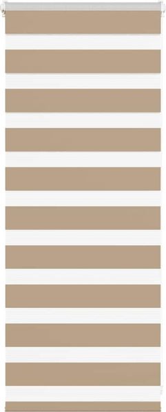 vidaXL Doppelrollo Sandbraun 65x100 cm Stoffbreite 60,9 cm Polyester 4014514