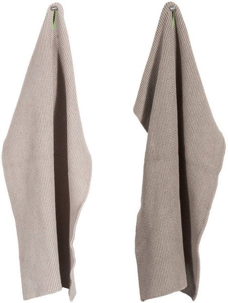 PAD Geschirrtuch MONTE, (Set, 2-tlg), Wischtuch, 100% Baumwolle, 30x45 cm, Uni Farben, Strickoptik