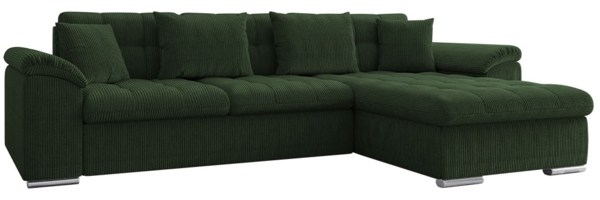 Ecksofa Diana Cord (Farbe: Poso 14, Seite: Rechts)